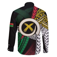 Ni-Van Vanuatu 45th Yumi Yumi Yumi Family Matching Off Shoulder Maxi Dress and Hawaiian Shirt Vanuatuan Boar Tusk Polynesian Pattern LT9 - Polynesian Pride