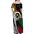 Ni-Van Vanuatu 45th Yumi Yumi Yumi Family Matching Off Shoulder Maxi Dress and Hawaiian Shirt Vanuatuan Boar Tusk Polynesian Pattern