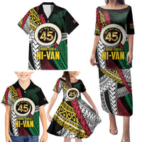 Ni-Van Vanuatu 45th Yumi Yumi Yumi Family Matching Puletasi and Hawaiian Shirt Vanuatuan Boar Tusk Polynesian Pattern LT9 - Polynesian Pride