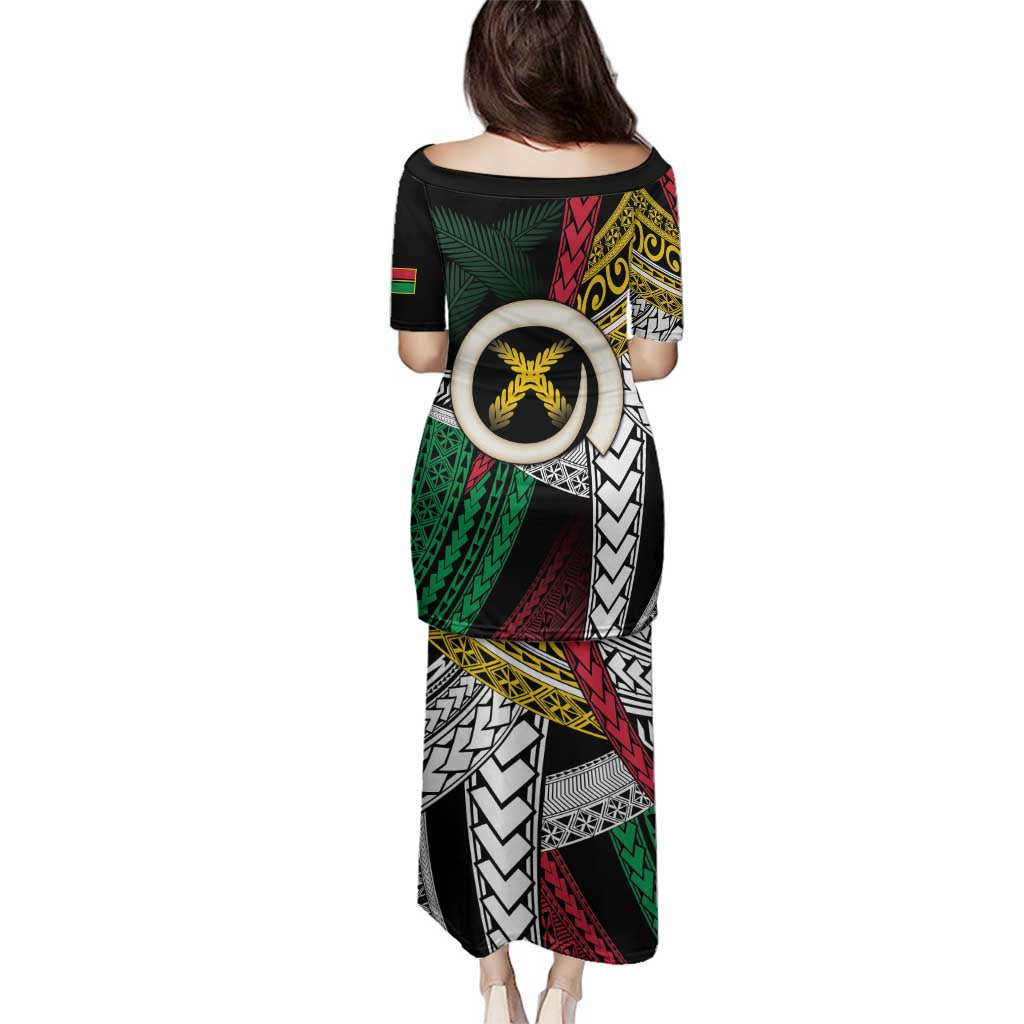 Ni-Van Vanuatu 45th Yumi Yumi Yumi Family Matching Puletasi and Hawaiian Shirt Vanuatuan Boar Tusk Polynesian Pattern LT9 - Polynesian Pride