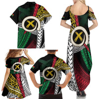 Ni-Van Vanuatu 45th Yumi Yumi Yumi Family Matching Summer Maxi Dress and Hawaiian Shirt Vanuatuan Boar Tusk Polynesian Pattern LT9 - Polynesian Pride