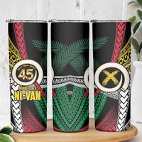 Ni-Van Vanuatu 45th Yumi Yumi Yumi Skinny Tumbler Vanuatuan Boar Tusk Polynesian Pattern LT9 - Polynesian Pride