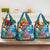 Hawaiian Flamingo Hibiscus Personalised Grocery Bag Blue Summer Tropical Flowers - Polynesian Pride