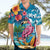Hawaiian Flamingo Hibiscus Personalised Hawaiian Shirt Blue Summer Tropical Flowers - Polynesian Pride