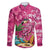 Hawaiian Flamingo Hibiscus Personalised Family Matching Mermaid Dress and Hawaiian Shirt Pink Summer Tropical Flowers - Polynesian Pride