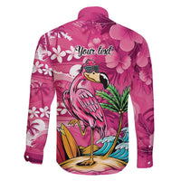 Hawaiian Flamingo Hibiscus Personalised Family Matching Summer Maxi Dress and Hawaiian Shirt Pink Summer Tropical Flowers LT9 - Polynesian Pride