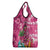 Hawaiian Flamingo Hibiscus Personalised Grocery Bag Pink Summer Tropical Flowers - Polynesian Pride
