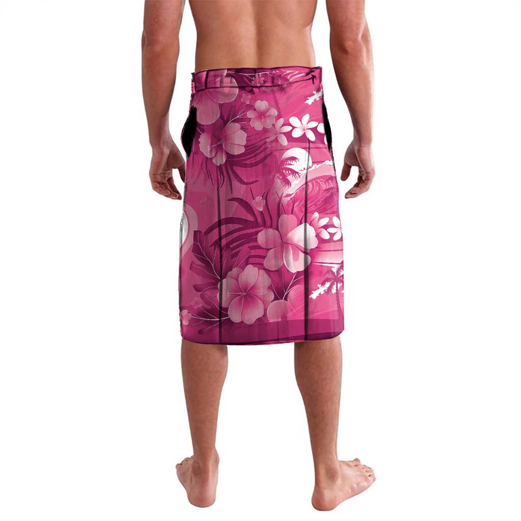 Hawaiian Flamingo Hibiscus Personalised Lavalava Pink Summer Tropical Flowers LT9 - Polynesian Pride