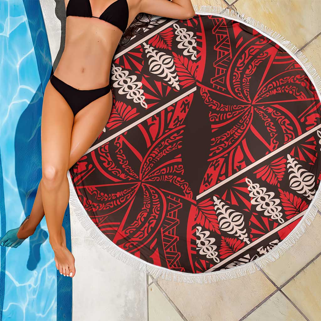 Vintage Ngatu Tribal Tonga Pattern Beach Blanket - Polynesian Pride