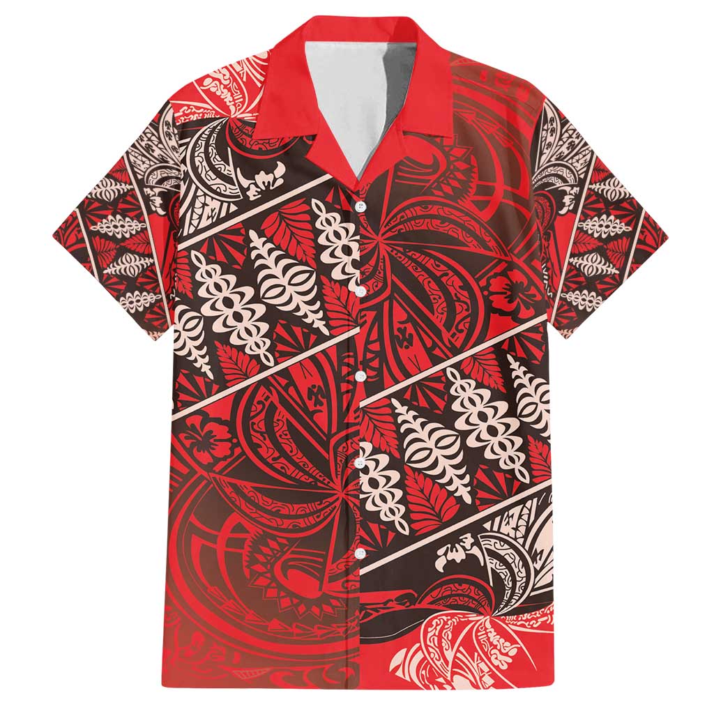 Vintage Ngatu Tribal Tonga Pattern Family Matching Puletasi and Hawaiian Shirt - Polynesian Pride
