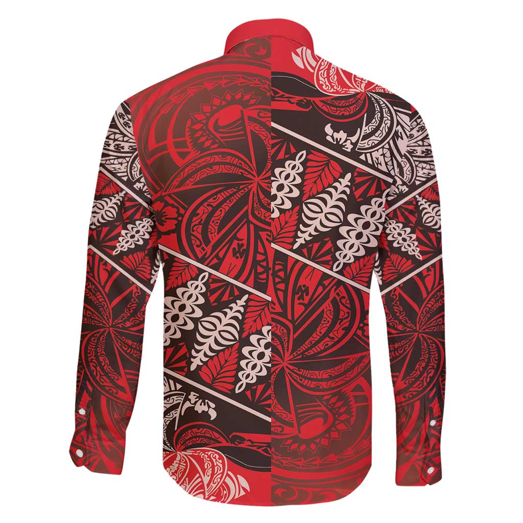 Vintage Ngatu Tribal Tonga Pattern Family Matching Puletasi and Hawaiian Shirt - Polynesian Pride