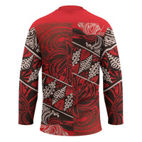 Vintage Ngatu Tribal Tonga Pattern Hockey Jersey - Polynesian Pride