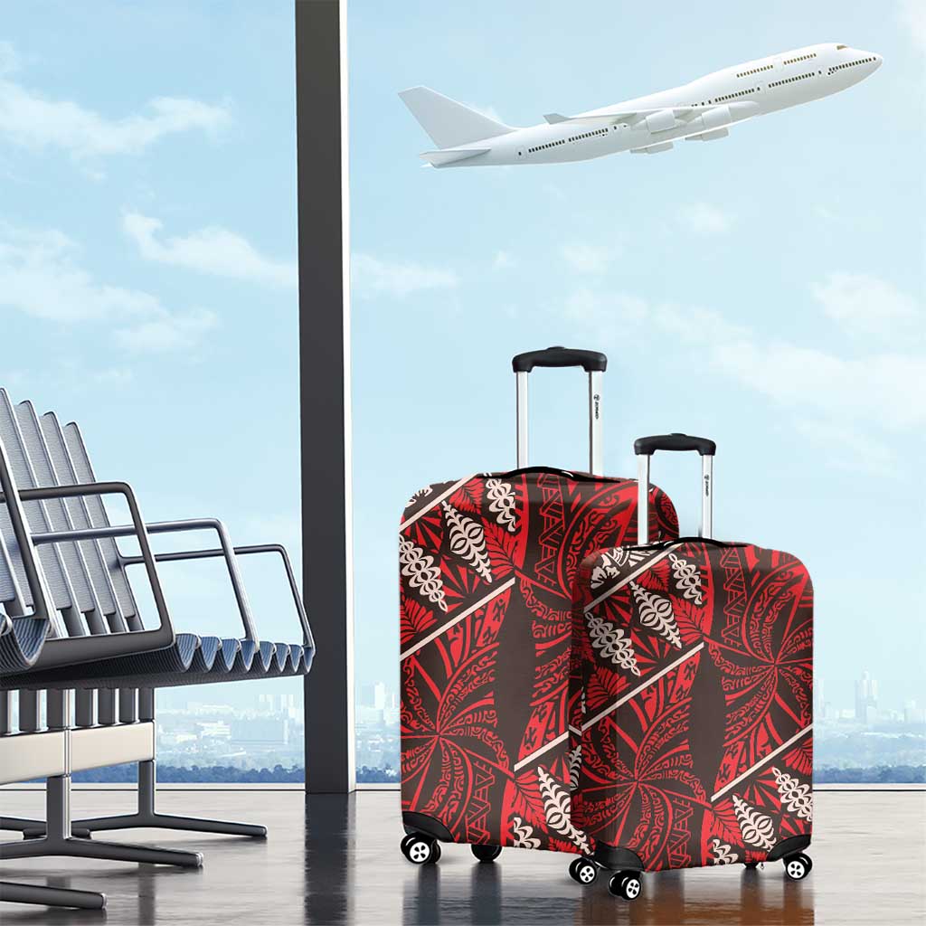 Vintage Ngatu Tribal Tonga Pattern Luggage Cover - Polynesian Pride