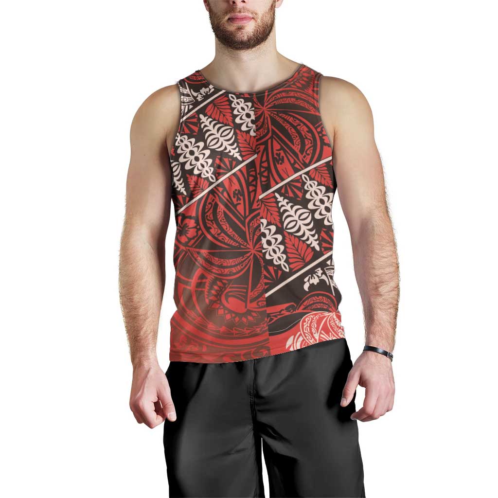 Vintage Ngatu Tribal Tonga Pattern Men Tank Top - Polynesian Pride