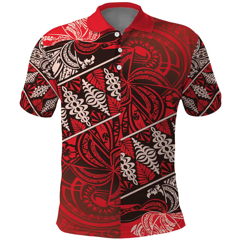 Vintage Ngatu Tribal Tonga Pattern Polo Shirt - Polynesian Pride
