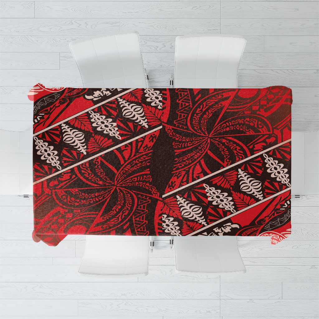 Vintage Ngatu Tribal Tonga Pattern Tablecloth - Polynesian Pride