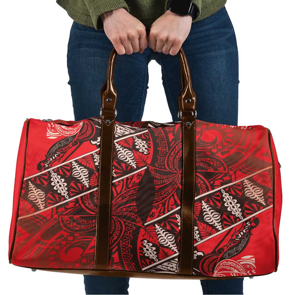 Vintage Ngatu Tribal Tonga Pattern Travel Bag - Polynesian Pride