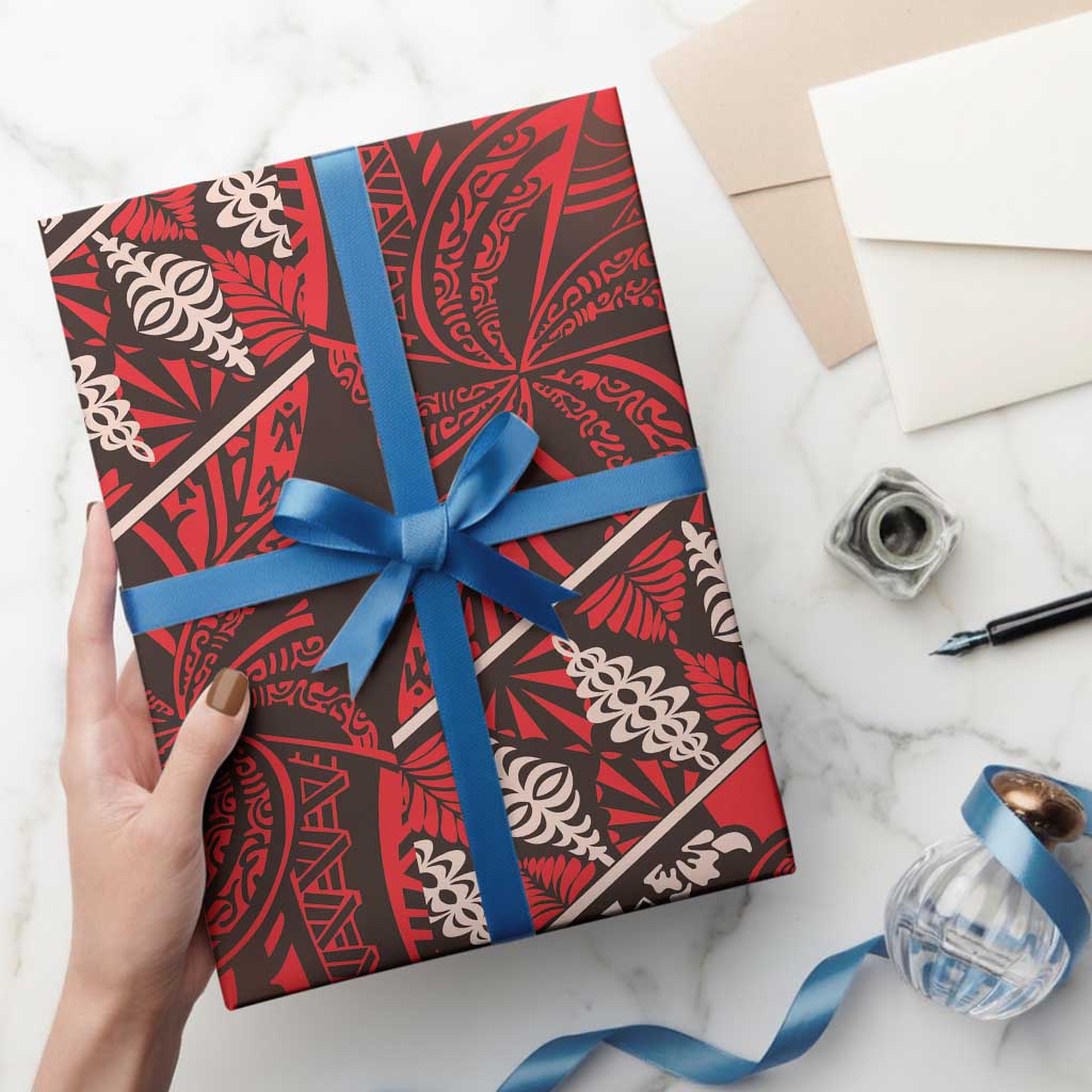 Vintage Ngatu Tribal Tonga Pattern Wrapping Paper - Polynesian Pride
