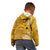Personalised Maui Island Kid Hoodie Kakau Tribal Mixed Polynesian Pattern Gold LT9 - Polynesian Pride