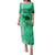 Personalised Maui Island Puletasi Kakau Tribal Mixed Polynesian Pattern Green LT9 Long Dress Green - Polynesian Pride