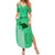 Personalised Maui Island Summer Maxi Dress Kakau Tribal Mixed Polynesian Pattern Green LT9 Women Green - Polynesian Pride