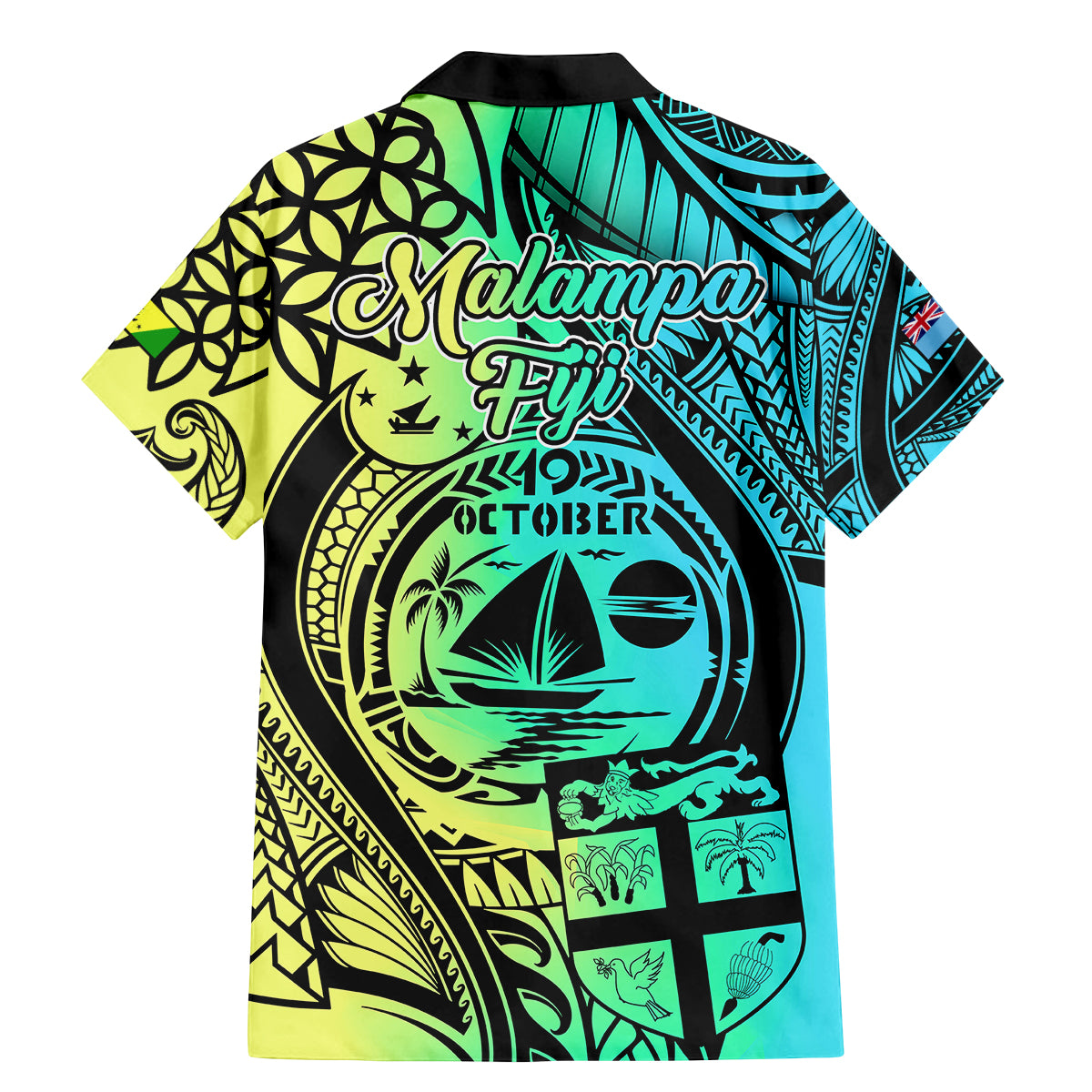 Malampa Fiji Day Family Matching Mermaid Dress and Hawaiian Shirt Vanuatu Sand Drawing With Polynesian Pattern LT9 - Polynesian Pride
