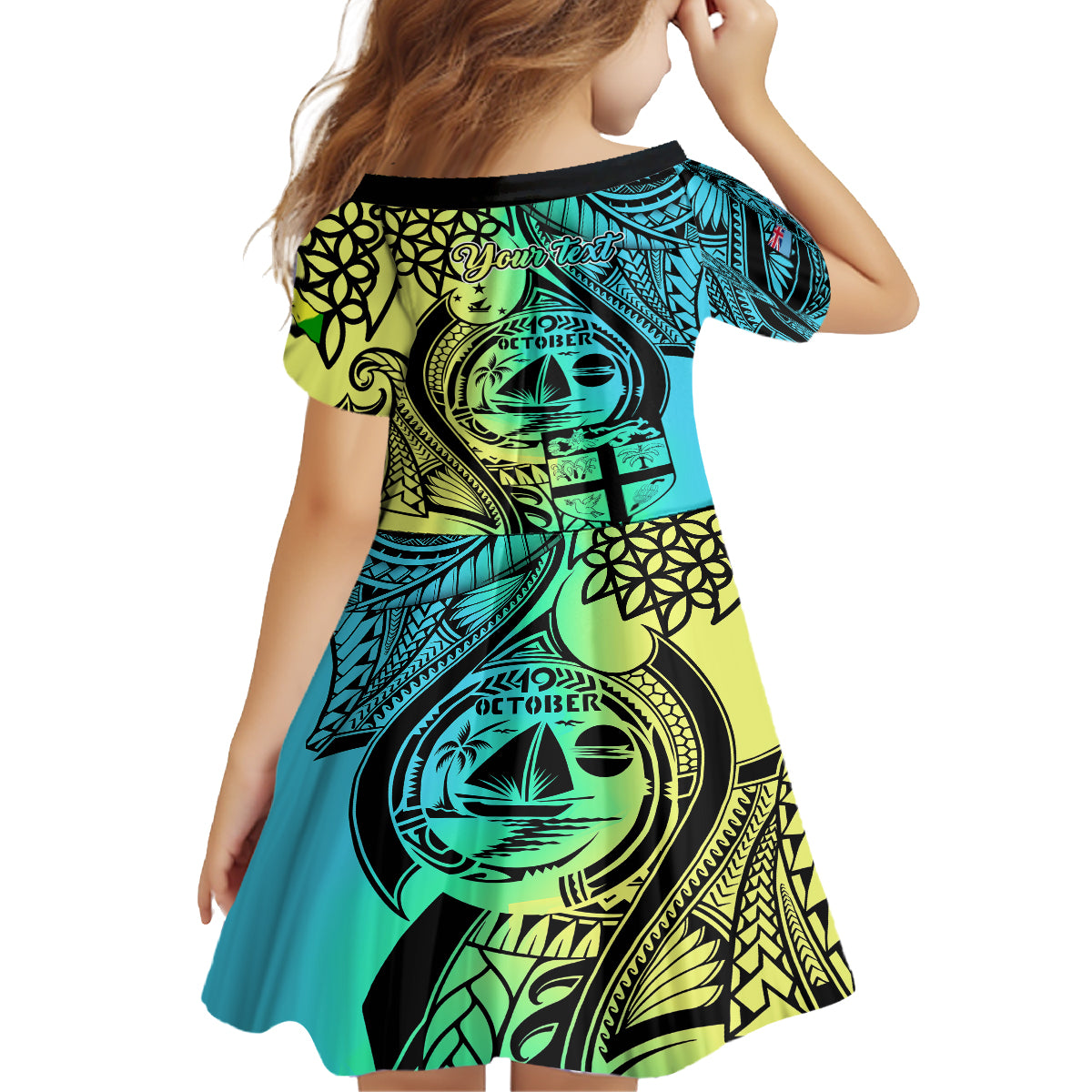 Personalised Malampa Fiji Day Family Matching Off Shoulder Maxi Dress and Hawaiian Shirt Vanuatu Sand Drawing With Polynesian Pattern LT9 - Polynesian Pride