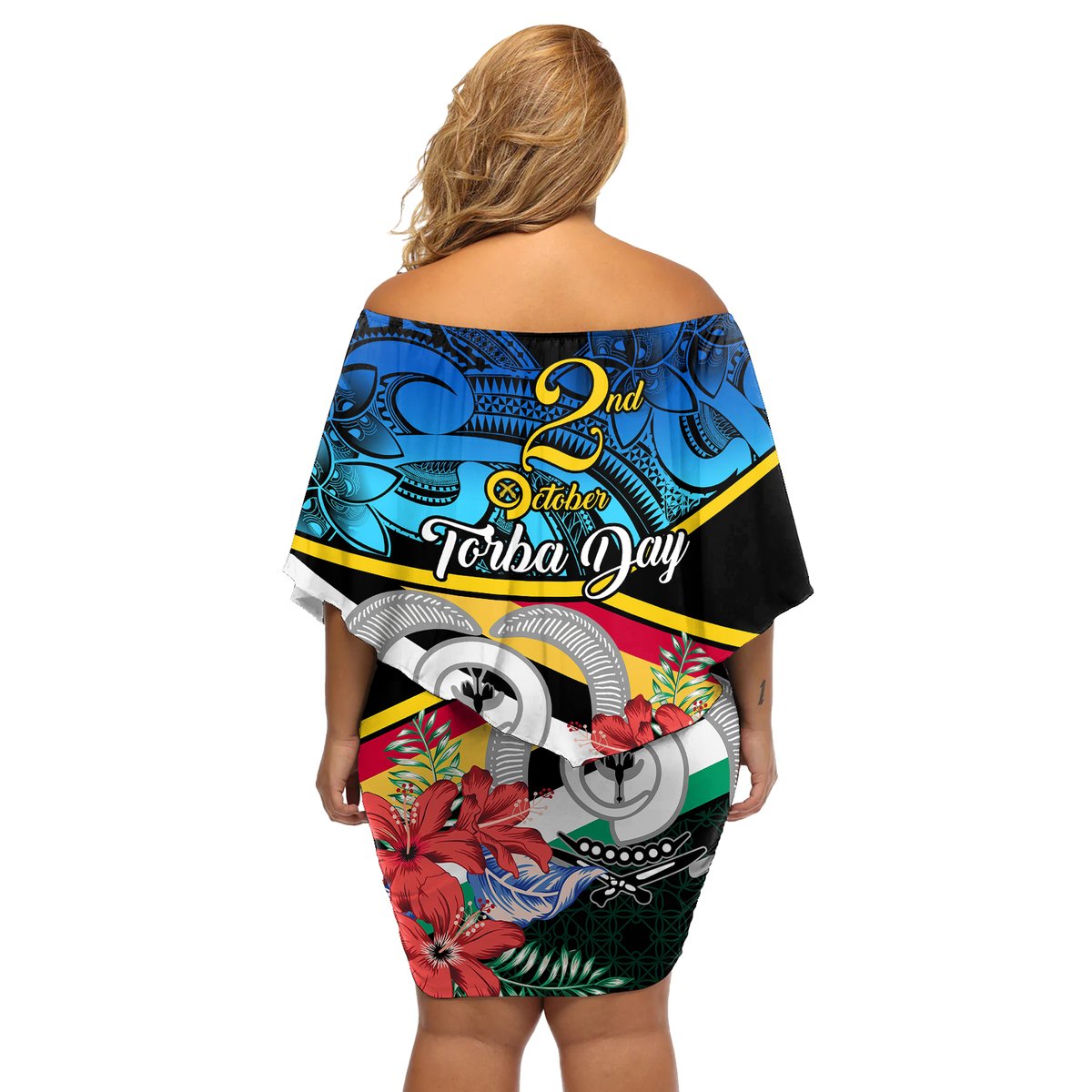 torba-vanuatu-off-shoulder-short-dress-sand-drawing-with-polynesian-pattern