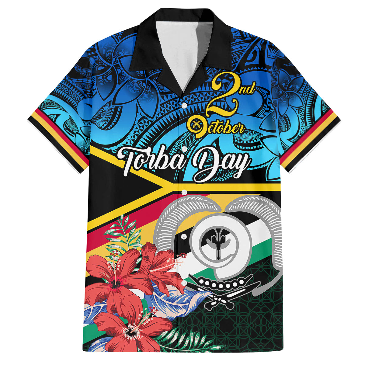 personalised-torba-vanuatu-family-matching-tank-maxi-dress-and-hawaiian-shirt-sand-drawing-with-polynesian-pattern