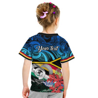 Personalised Torba Vanuatu Kid T Shirt Sand Drawing With Polynesian Pattern LT9 - Polynesian Pride