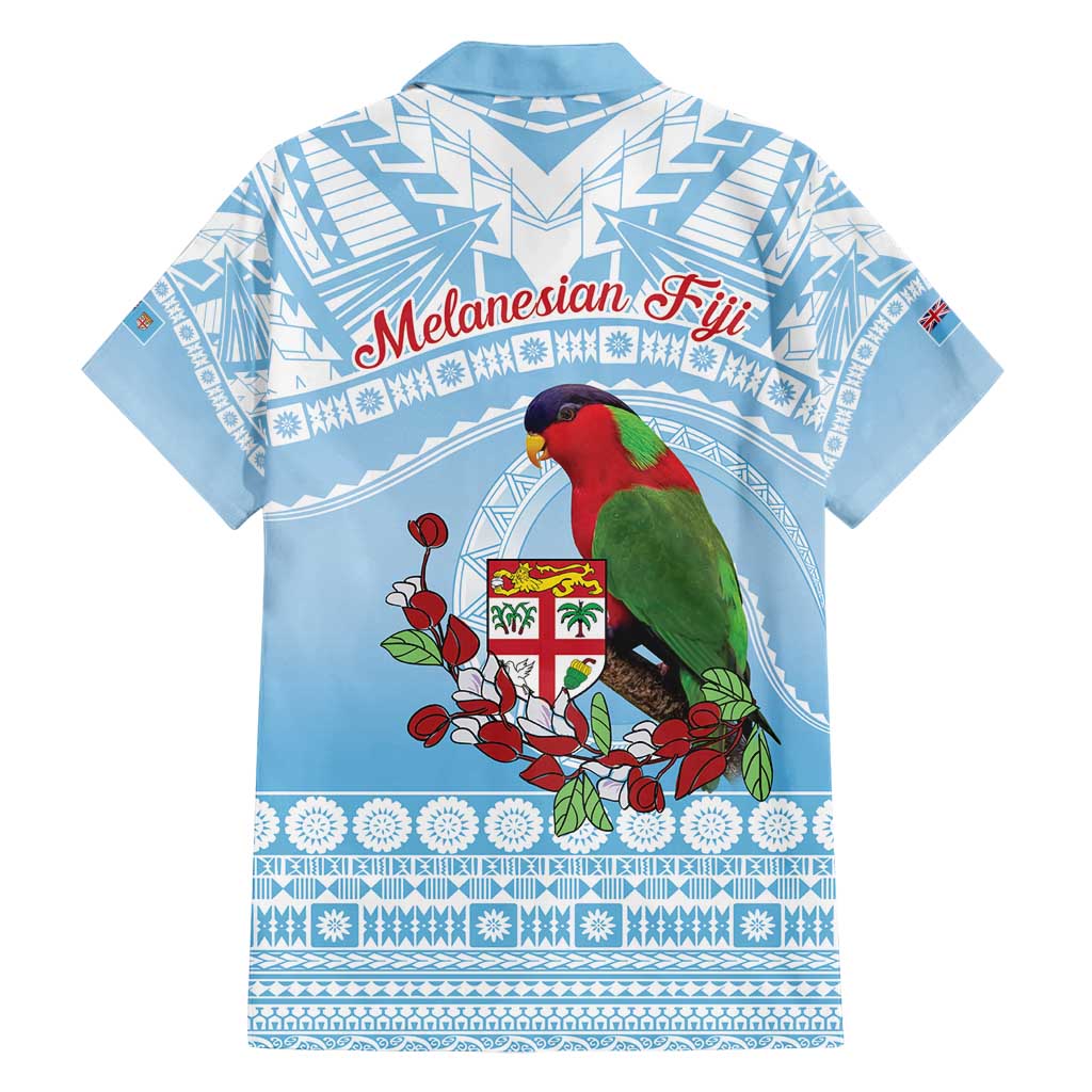 Melanesian Fiji Kula Bird Family Matching Puletasi and Hawaiian Shirt with Tagimoucia Masi Tapa Pattern LT9 - Polynesian Pride