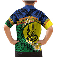 Melanesian New Caledonia Family Matching Mermaid Dress and Hawaiian Shirt Plumeria Kagu Bird and Nautilus Shell LT9 - Polynesian Pride