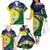 Melanesian New Caledonia Family Matching Off The Shoulder Long Sleeve Dress and Hawaiian Shirt Plumeria Kagu Bird and Nautilus Shell