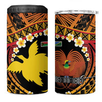Melanesian Papua New Guinea 4 in 1 Can Cooler Tumbler Plumeria Bird of Paradise Tribal LT9 One Size: 16 oz Red - Polynesian Pride