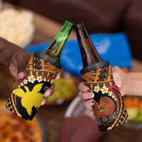 Melanesian Papua New Guinea 4 in 1 Can Cooler Tumbler Plumeria Bird of Paradise Tribal LT9 - Polynesian Pride
