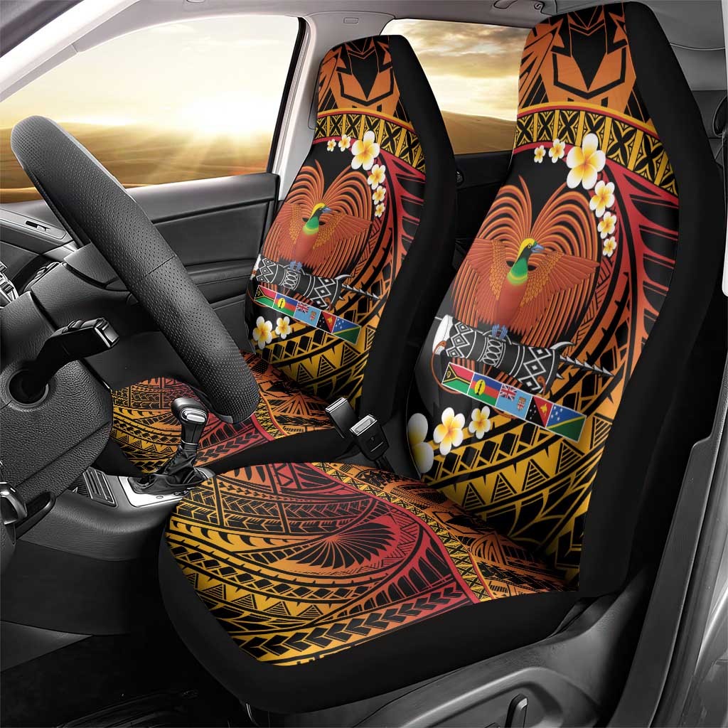 Melanesian Papua New Guinea Car Seat Cover Plumeria Bird of Paradise Tribal LT9 - Polynesian Pride