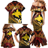Melanesian Papua New Guinea Family Matching Mermaid Dress and Hawaiian Shirt Plumeria Bird of Paradise Tribal LT9 - Polynesian Pride