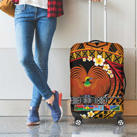Melanesian Papua New Guinea Luggage Cover Plumeria Bird of Paradise Tribal LT9 - Polynesian Pride