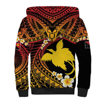 Melanesian Papua New Guinea Sherpa Hoodie Plumeria Bird of Paradise Tribal LT9 - Polynesian Pride