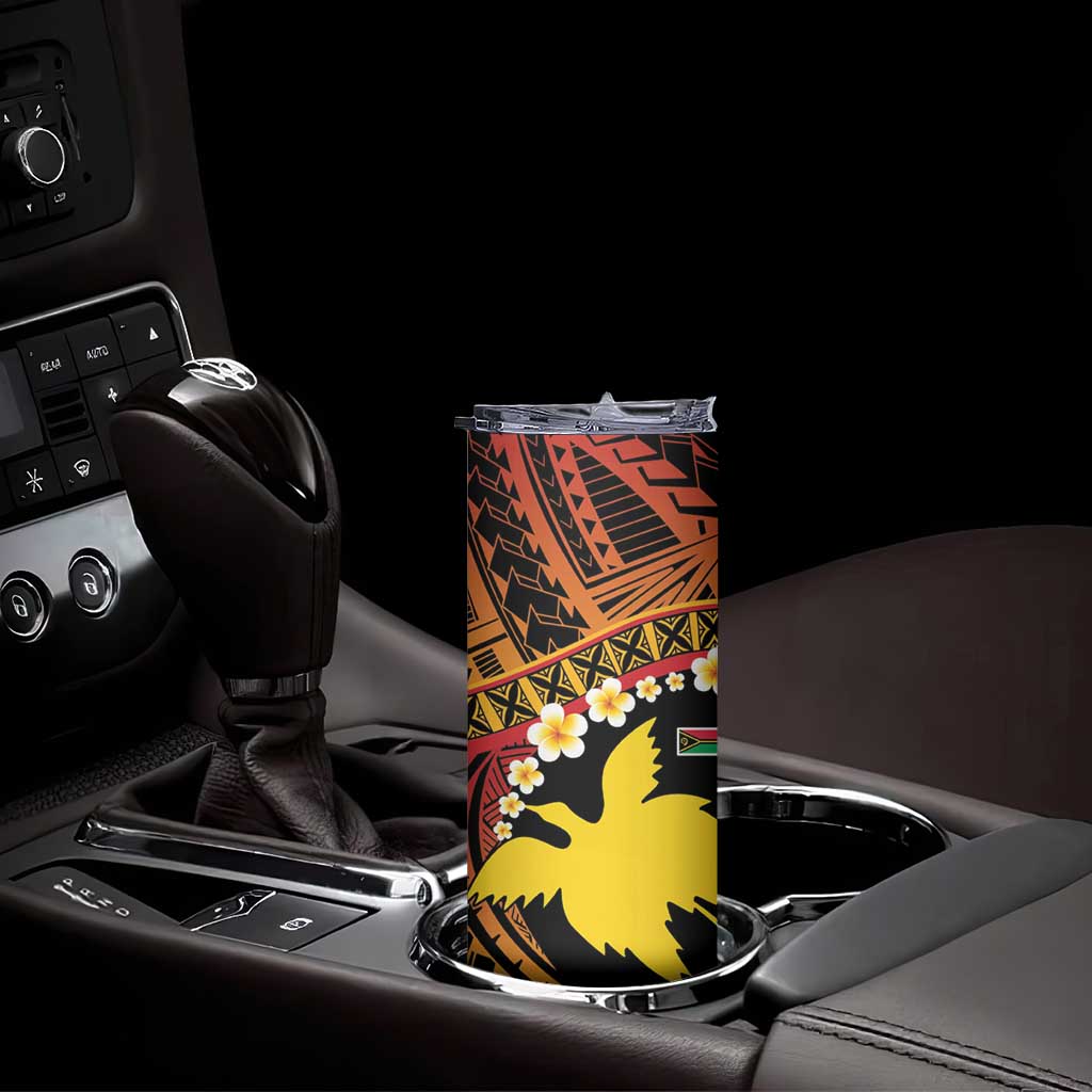 Melanesian Papua New Guinea Skinny Tumbler Plumeria Bird of Paradise Tribal LT9 - Polynesian Pride