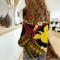Melanesian Papua New Guinea Women Casual Shirt Plumeria Bird of Paradise Tribal LT9 - Polynesian Pride