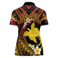 Melanesian Papua New Guinea Women Polo Shirt Plumeria Bird of Paradise Tribal LT9 - Polynesian Pride