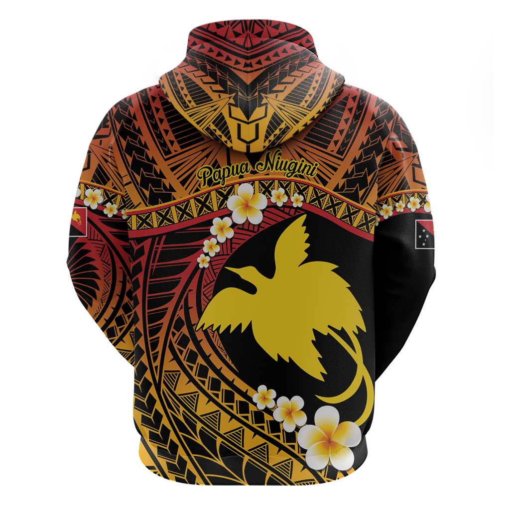 Melanesian Papua New Guinea Zip Hoodie Plumeria Bird of Paradise Tribal LT9 - Polynesian Pride
