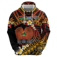 Melanesian Papua New Guinea Zip Hoodie Plumeria Bird of Paradise Tribal LT9 - Polynesian Pride