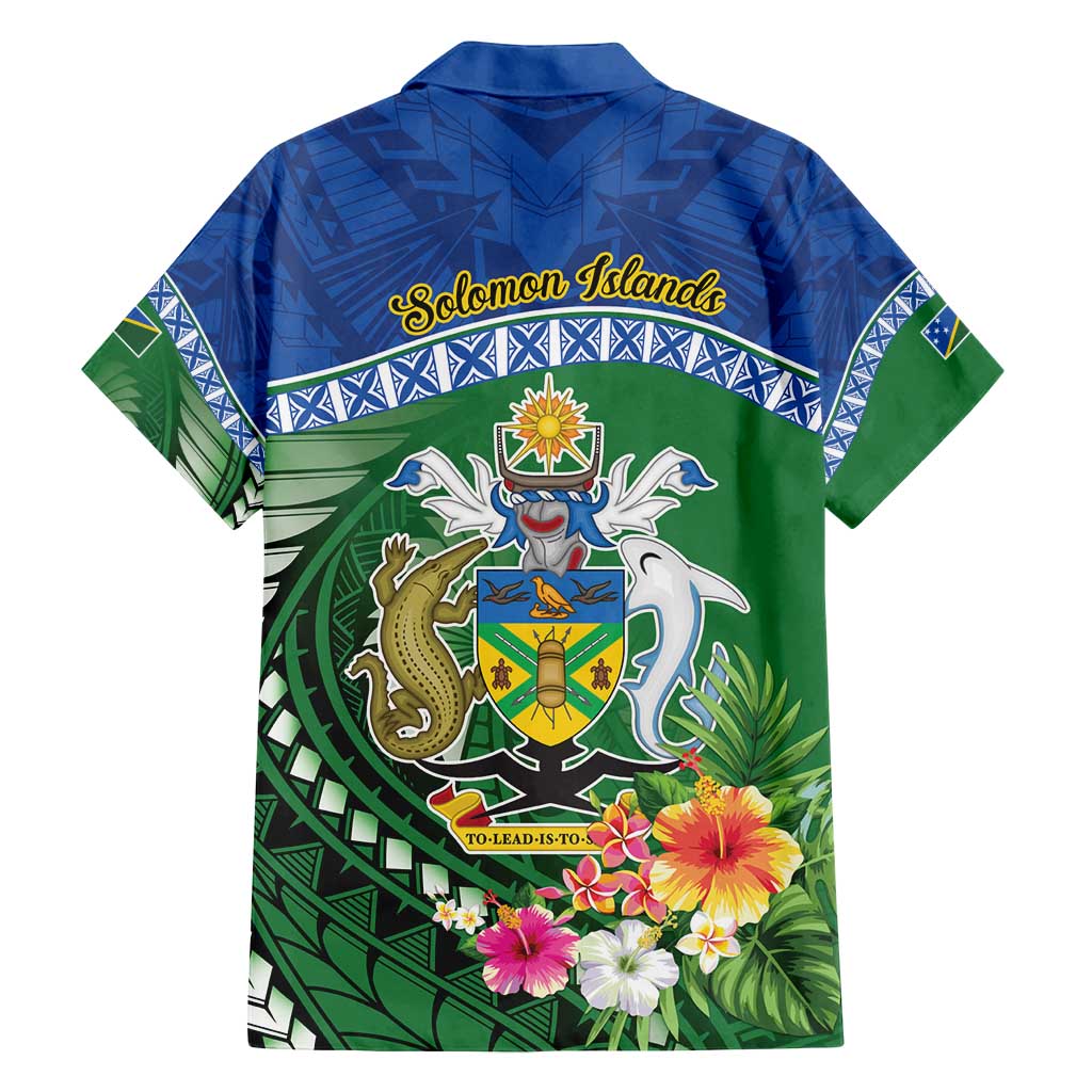 Melanesian Solomon Islands Family Matching Off Shoulder Maxi Dress and Hawaiian Shirt Tropical Shark Tattoo LT9 - Polynesian Pride