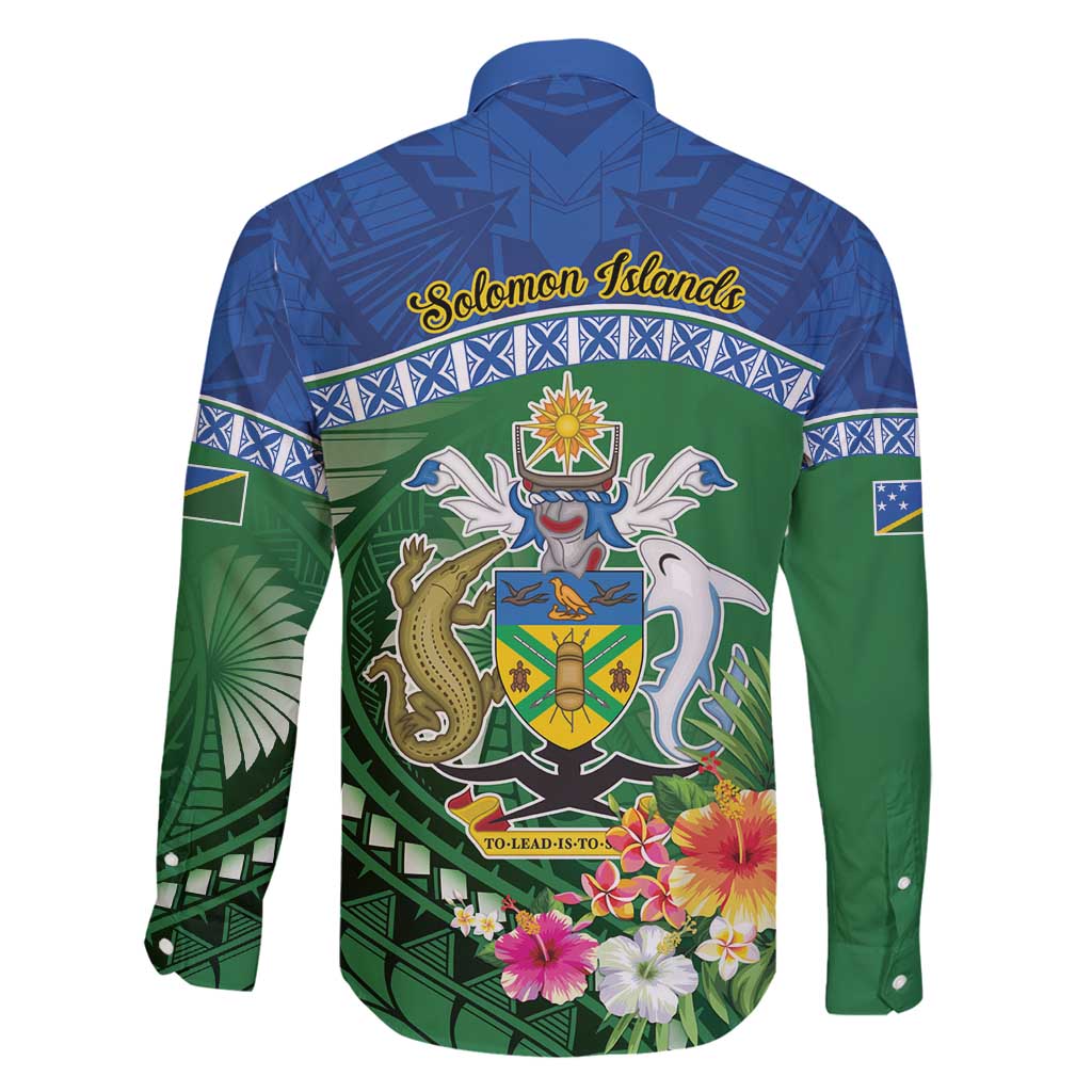 Melanesian Solomon Islands Family Matching Off Shoulder Short Dress and Hawaiian Shirt Tropical Shark Tattoo LT9 - Polynesian Pride