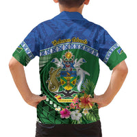Melanesian Solomon Islands Family Matching Short Sleeve Bodycon Dress and Hawaiian Shirt Tropical Shark Tattoo LT9 - Polynesian Pride