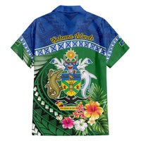 Melanesian Solomon Islands Family Matching Summer Maxi Dress and Hawaiian Shirt Tropical Shark Tattoo LT9 - Polynesian Pride