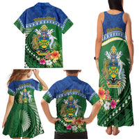 Melanesian Solomon Islands Family Matching Tank Maxi Dress and Hawaiian Shirt Tropical Shark Tattoo LT9 - Polynesian Pride
