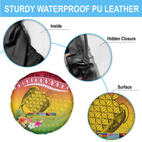 Melanesian Ni-Vanuatu Spare Tire Cover Sea Turtle with Sand Drawing Pattern